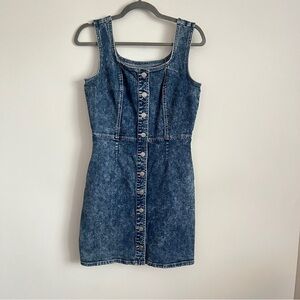 Jordache Vintage Button Up Denim Dress Size Small